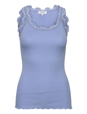 Rwbabette Sl U-Neck Long Lace Top Rosemunde Blue