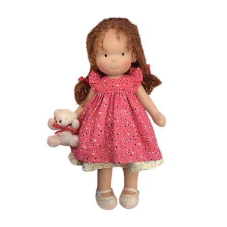 Rea-utgåva Bomullsdocka Dockkonstnär Handgjord Miniklänning-Uppklädd Dock DIY-Docka