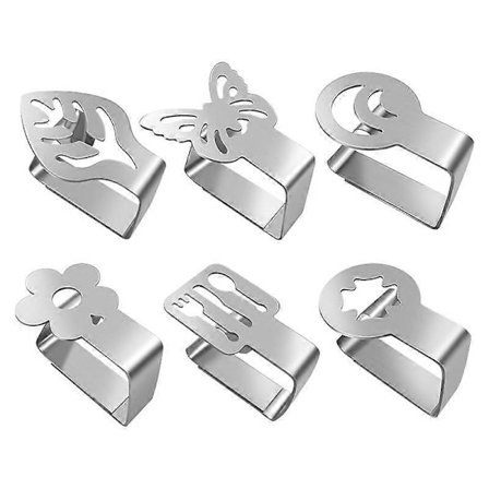 Dugklemmer, kraftige dugklemmer i rustfrit stål til juledug Restaurant Udendørs Picnic Bryllup Dimissionsfest Terrasse BRQ