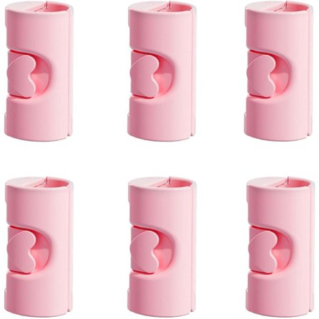 6 stk. Sengetøysklemmer - Justerbare lakenholdere, dynetrekklemmer for de fleste madrasser, forseglingsklemmer for matposer, kontorklips (rosa)
