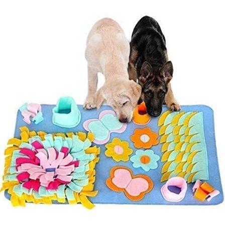 Blommig hundträningsmatta (45cm*75cm) Hundmatningsmatta, Anti-stress
