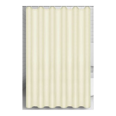 Enkel del (beige, 180 x 180 cm) duschdraperi utan perforering