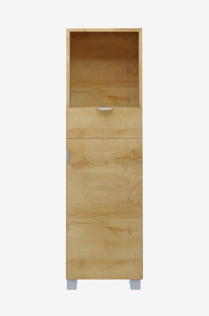 Loft24 - Atlas Badrumsskåp med 1 dörr och 1 låda - Beige - Badrumsmöbler - Från Homeroom