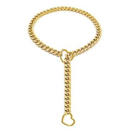Ring Slip Chain Rustfritt Stål Slipchain Halsbånd For Kvinner Menn (Gull)