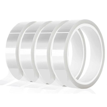 4 stk 20mm X33M(108Ft) Klar Varmetape for Htv Elektrisk Tape Transparent Høytemperatursublimering