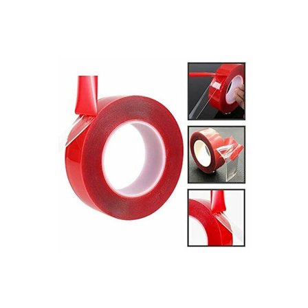 3m x 2cm gennemsigtig dobbeltklæbende akrylskumtape - Vejrbestandigt klæbemiddel - Varmebestandigt