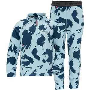 Kids - Didriksons Island Print Ai Blue Jadis Kids 3 Baselayer Set 120 cm - Baselayers - 120 cm - Blue