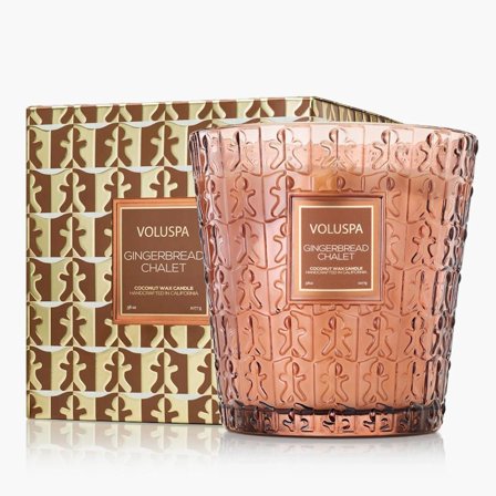 Voluspa Gingerbread-Chalet Duftlys 3-veker Hjerte_80t