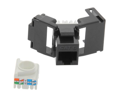 Eurolan 16B-U6-05BL Modularuttag Svart, Dator & surf