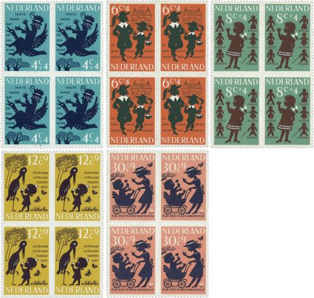 Holland 1963 - NVPH 802-806 - 4-blokke - Postfrisk