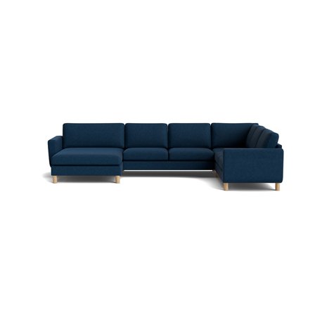 Haven U-sofa, vendbar - Aragon Blå - 361x255x86cm - Sofa, u-sofa - Stor & Komfortabel Familie Sofa med Vendbar Chaiselong