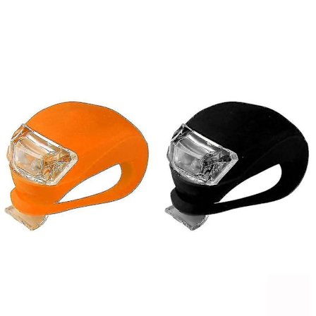 Led Silicone Mountain Bike Bicycle Front Rear Lights Set Push Cycle Clip Light