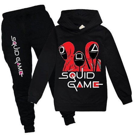 Squid Game Kids Sport Tracksuit Set Huppari Housut Outfit Clothes Z