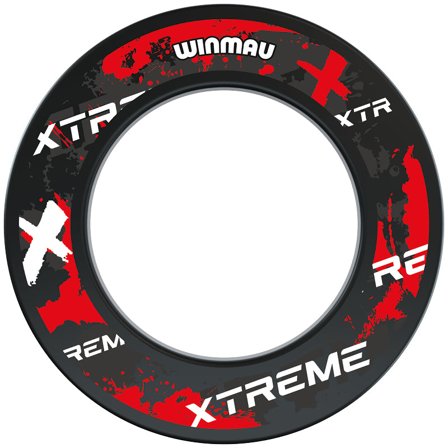Winmau Dartboard Surround Xtreme Red Black - Durable Protection, Home Pub Use, Fits Winmau Red Dragon Nodor Boards