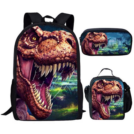 Jurassic World Ryggsekk Dinosaur Skolesekk Matboks for barn