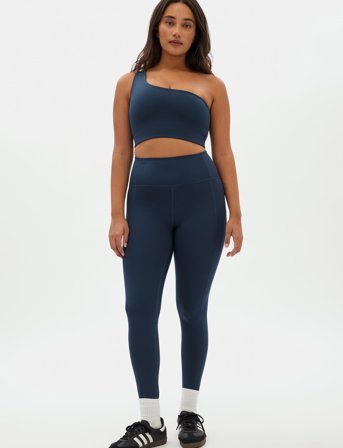 Girlfriend Collective Compressive High-Rise Legging, Long - Navy - XS