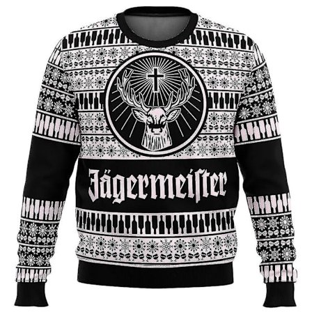2024 Bebetter Jagermeister Ugly Christmas Genser Pullover Herre 3d Sweatshirt Overdeler Høst Og Vinter Klær A