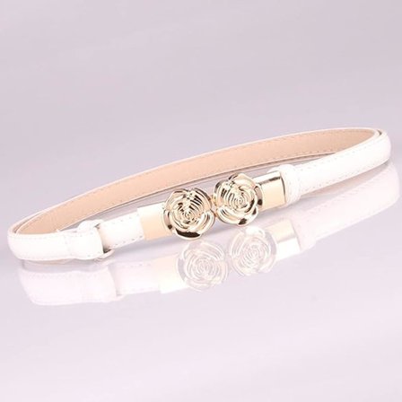 Damebelte Justerbar Lengde Gull Blomsterspenne Flott Gave til Unge Jenter (Farge: C, Størrelse: 60-102cm)