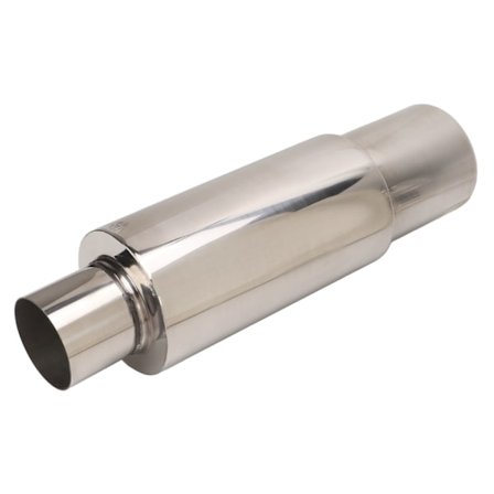 Avgasljuddämpare i rostfritt stål 2,5 tum inlopp 3,5 tum utlopp bakrör Universal för bil