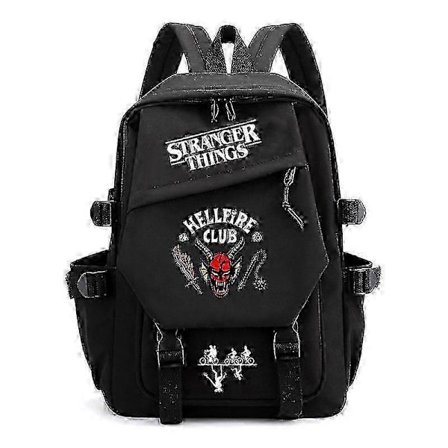 25-26 Stranger Things Rygsæk med Print til Teenagere, Skoletaske, Multifunktionel, Stor Kapacitet, Holdbart Materiale, Flere Farver
