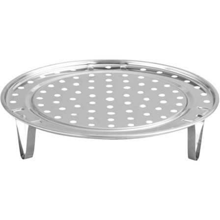 Ångställ i rostfritt stål med avtagbara ben, runt matlagningsställ för kastruller, kompatibelt med de flesta märken