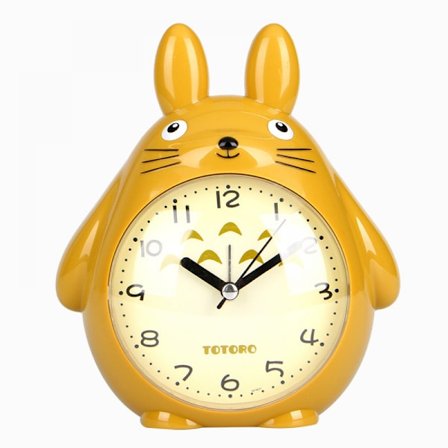SAYTAY Vækkeure til Soveværelser, Tegnefilm Vækkeur Totoro Vækkeur Natlys, Studerende Børns Hjemmedekoration Bordur (Gul)