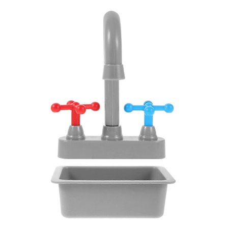 Leksak Köksaccessoarer 1 Set Miniatyr Diskbänk Och Vattenkran Formar Realistisk Utbildning För Barns Fantasi Kompakt Design[D]