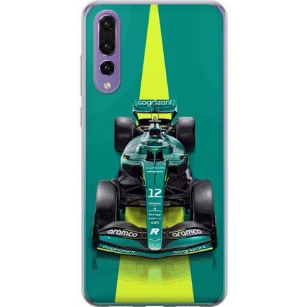 Kompatibel Mobilcover til Huawei Huawei P20 Pro Aston Martin Formel 1 bil i grønt racerkoncept med moderne studiostemning