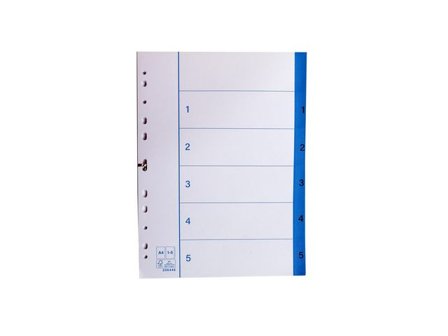 Pappersregister A4 1-5 20/fp - Lyreco - Kontorsmaterial > Pärmar och register > Pappersregister