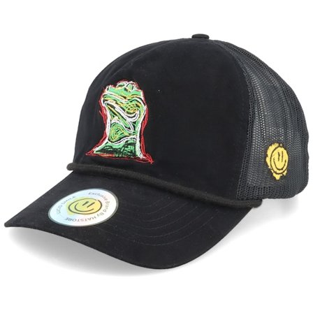 Lucid Smile - Negro trucker Gorra - Colourful Lizard Bachelor Black/Mouse Trucker @ Hatstore