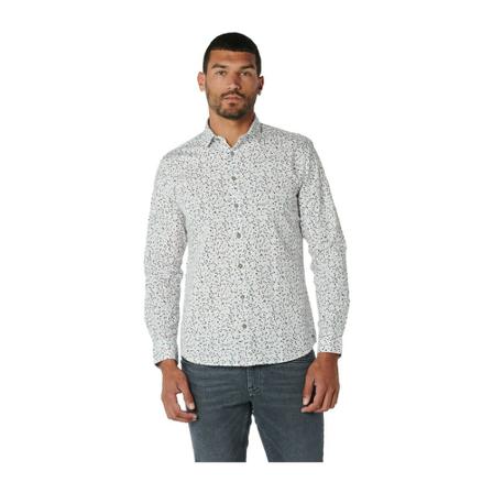 No Excess, Long Sleeve Tops Wit, Heren, Maat:S