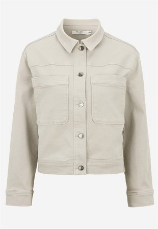 Cellbes of Sweden - Elastisk jeansjakke i lys beige til damer i størrelse 54/56