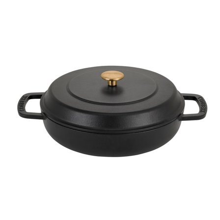 Combekk låg gryta med lock 28 cm/5 liter, svart | Matlagning > Kokkärl & Stekpannor > Grytor | Bagaren och Kocken