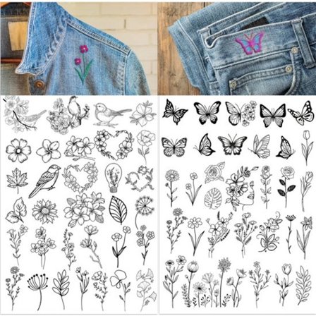 Vesiliukoiset DIY-ompelumallitarrat - 72 vesiliukoista kirjontamallia