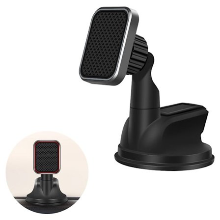 360 graders drejeligt magnetisk biltelefonbeslag - Grå