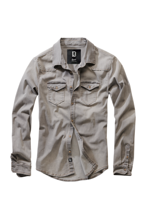 Hemd Brandit Riley Denim Grau XL