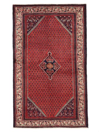 Hand Knotted Persian Sarouk Fine Rug 128X213 Dark Red/Black