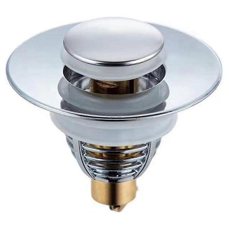 Afløbsdæksel i rustfrit stål til kar, -Up Universal lugtbestandigt afløb med silikonepakning [DB]