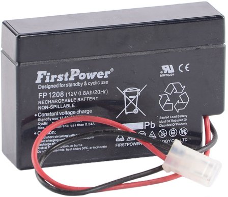 First Power FP1208 Batteri 12 V 0,8 Ah, Elfordeling & strømforsyning