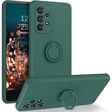 Samsung A52 / A52s Stöttåligt Skal Med Ringhållare Camshield Mörkgrön