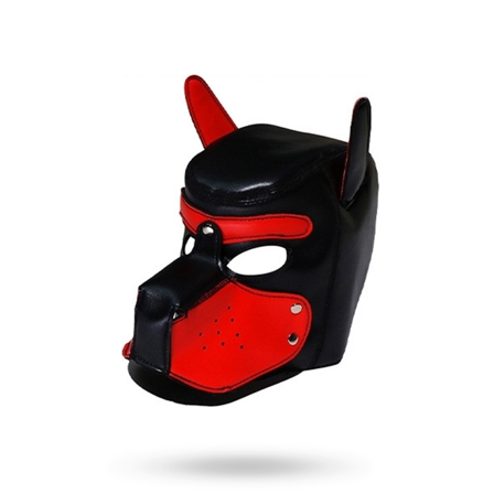 Kinky Puppy Balaclava Red - Vuxen.se - Ögonbindel, ögonmask för BDSM - Vuxen.se - Bondage, fetish, BDSM