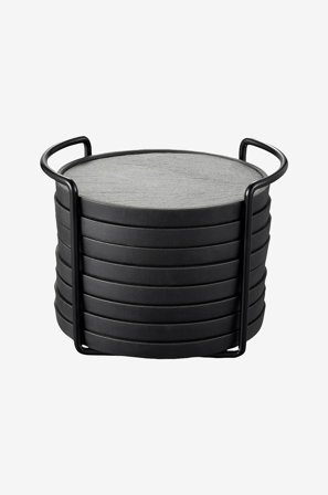 Dorre - Glasunderlägg Greta 8-pack - Svart - Bar- & drinktillbehör - Från Homeroom