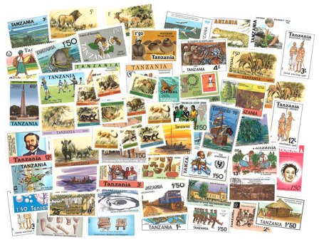 Tanzania - 60 forskellige frimærker - Postfrisk