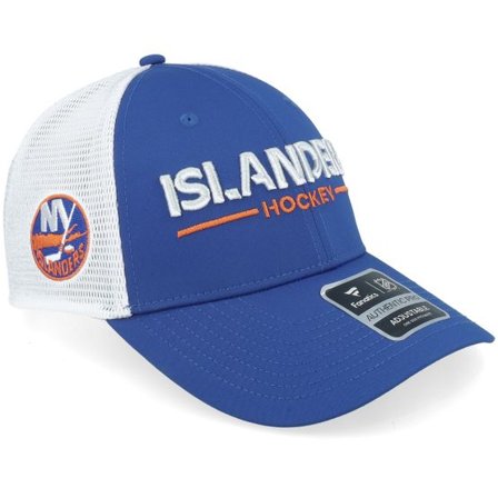 Fanatics - NHL Blå trucker Keps - New York Islanders Authentic Pro Rink Royal/White Trucker @ Hatstore