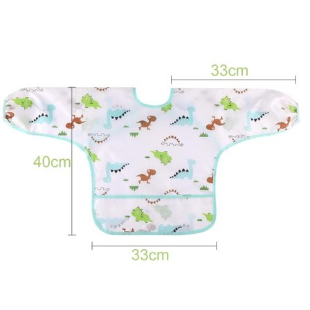 IC Baby med långa ärmar 5-pack haklappar Baby haklappar Vattentäta baby set för 0-24 månader