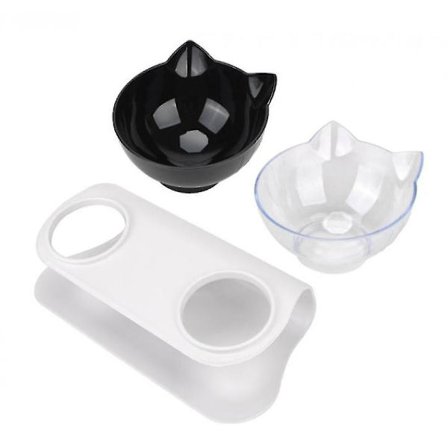 Halkfri Matskål med Ställning Katt Hund Vattenskål