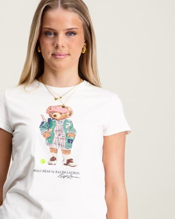 Polo Ralph Lauren Polo Bear Cotton Jersey Tee Vit T-shirts Tjej - Kids Brand Store