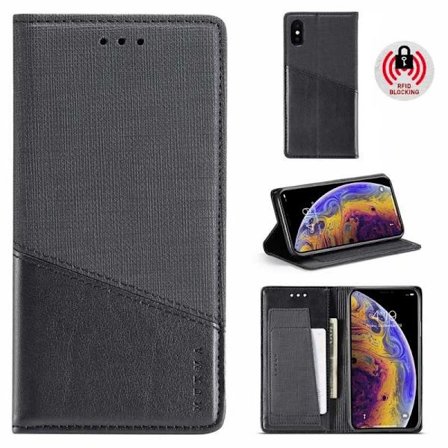 iPhone XS / X tyylikäs PU-nahakuori RFID-estolla