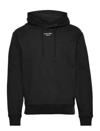Stacked Logo Hoodie Hoodie Svart Calvin Klein Jeans