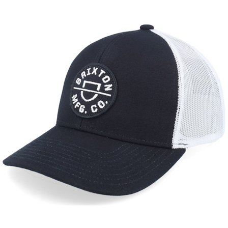 Brixton - Svart trucker Caps - Crest X MP Mesh Black/White Trucker @ Hatstore